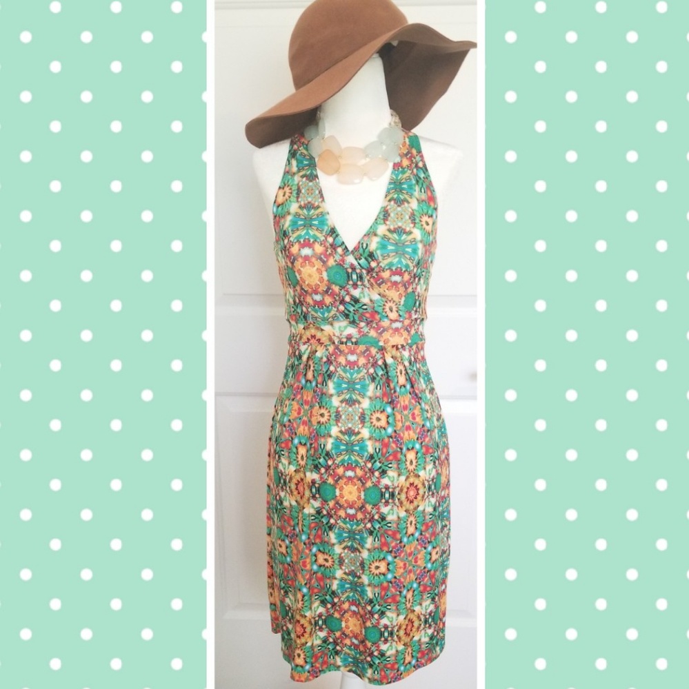 Csilla Somogyi Cutoure Green Kaleidoscope Dress